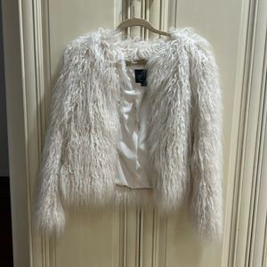 Brand new with tags Sanctuary size small faux fur  jacket color white